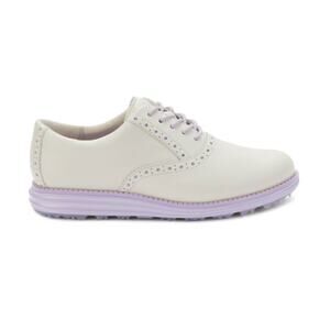 Cole Haan Womens Shortwing Leather Golf Shoes Silver Birch Lavender Size 8.5 NIB